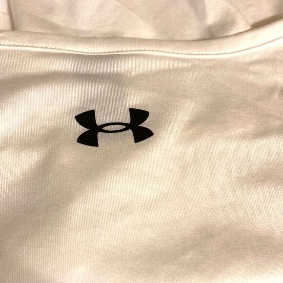 UNDER ARMOUR Motion Crossover Short Sleeve White Crop Top Womens Large - Picture 7 of 15